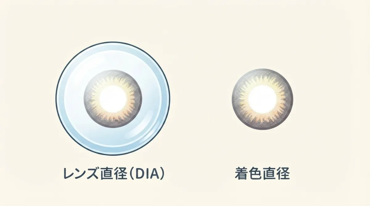 カラコンの着色直径とはどこをどう測る？数字の見方と見え方