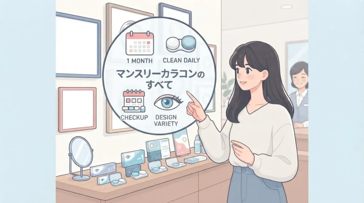 カラコンのマンスリーとは？特徴と正しく使用するためのまとめ